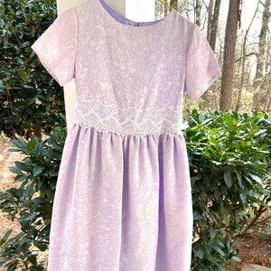 WEDDING?  FLOWER GIRL? PRETTY IN PINK LAVENDER GIRLS DRESS 14 in 30350